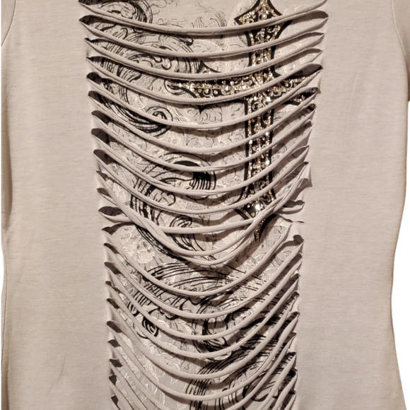 Dots Cut-Out Embellished Top - Picture 5 of 14